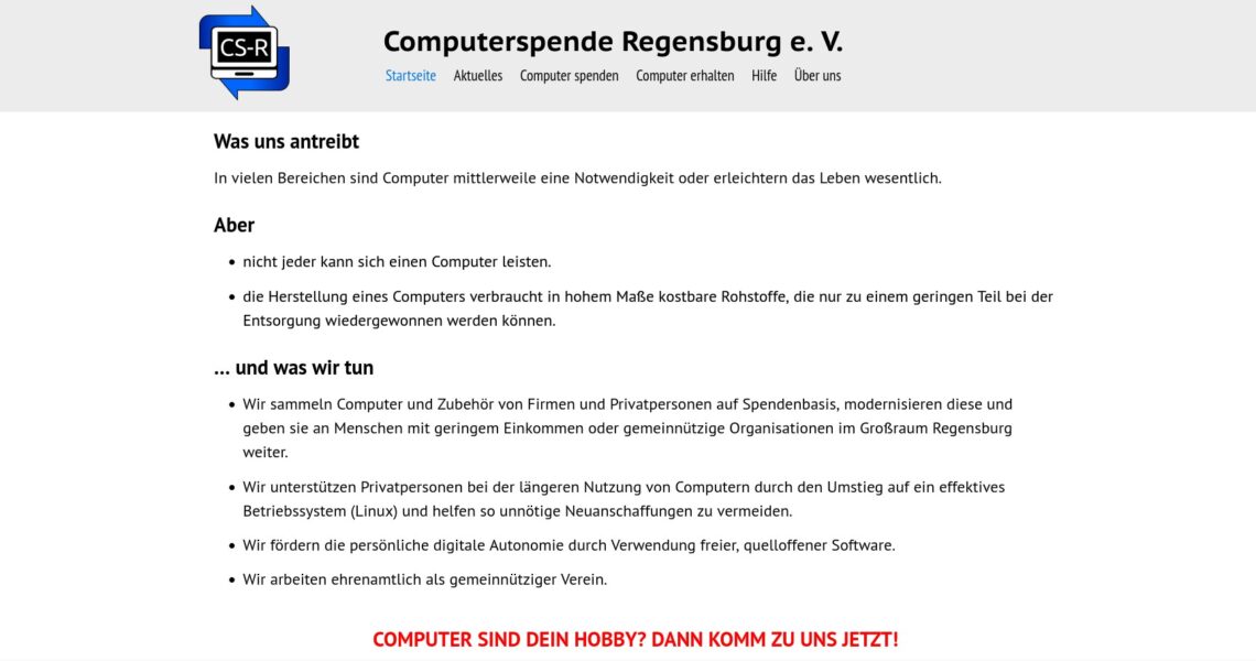 Computerspende Regensburg e. V.