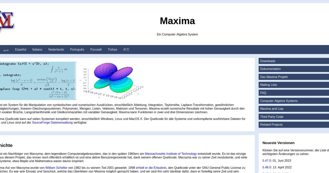 Maxima – Ein Computeralgebrasystem