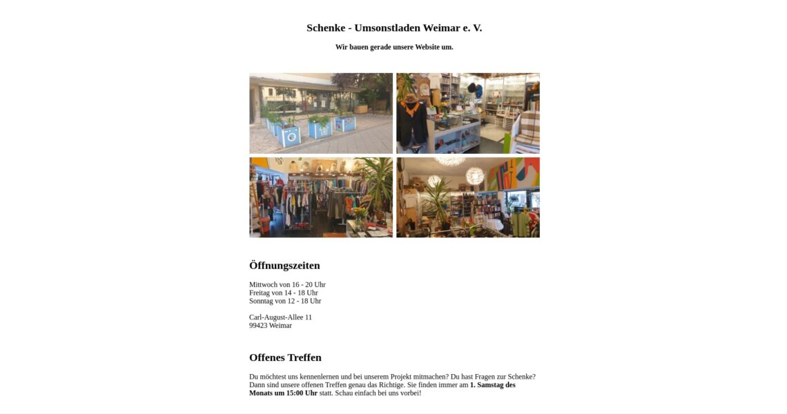 Schenke – Umsonstladen Weimar e. V.